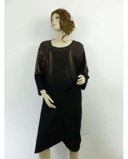 Robe femme Ciso noir doré GRANDE TAILLE