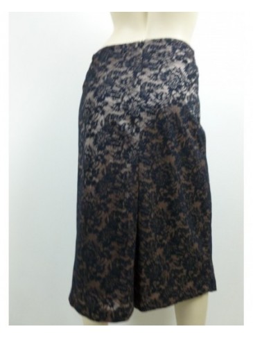 Jupe femme GD noir avec dentelle rose GRANDE TAILLE