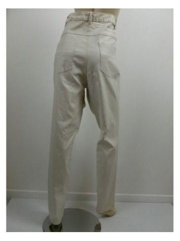 Pantalon femme Ciso beige simili cuir GRANDE TAILLE