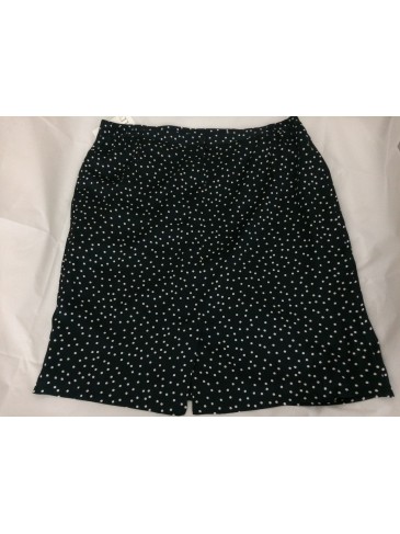 Jupe à pois blanc fond noir