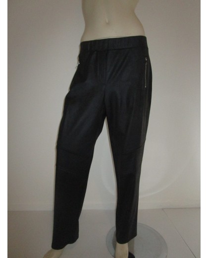 Pantalon Noir en Cuir