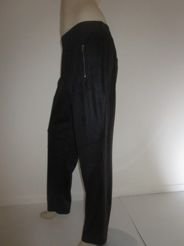 Pantalon Noir en Cuir