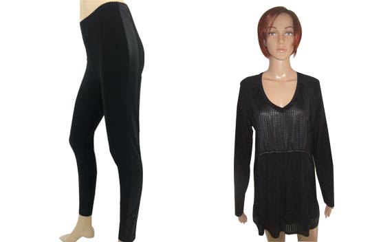 tenue femme legging noir et tunique noire